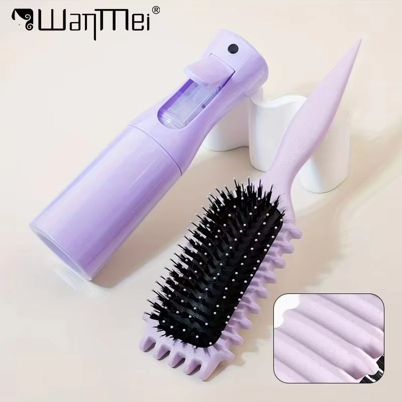 All-in-One Detangling Candy Brush & Continuous Mist Spray Hair Care Kit