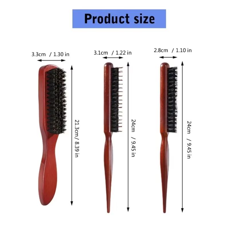 Versatile Mane Bristle Hair Brush Styling Set 4