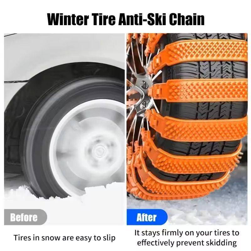 Plastic Snow Chains For Car Tires AntiSlip Winter Wheel Chains 10  20Piece Set For Snow Ice  Mud 4
