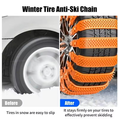 Plastic Snow Chains For Car Tires AntiSlip Winter Wheel Chains 10  20Piece Set For Snow Ice  Mud 4