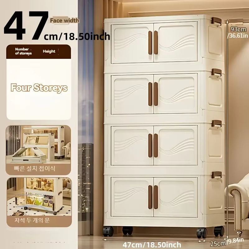 Foldable Clear Door Closet Storage Box Organizer 10
