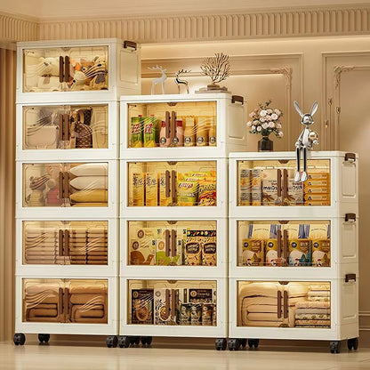 Foldable Clear Door Closet Storage Box Organizer 4