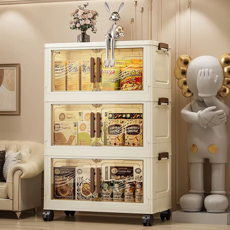 Foldable Multi Layer Rolling Storage Cabinet Organizer