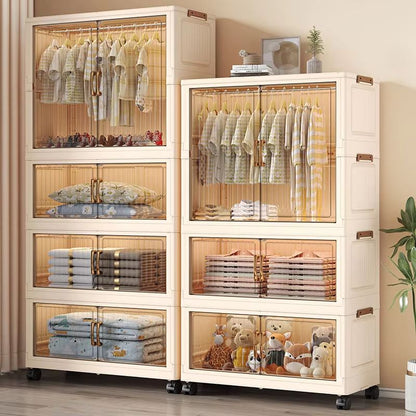 Large Capacity 80cm Folding Wardrobe Closet Organizer 1
