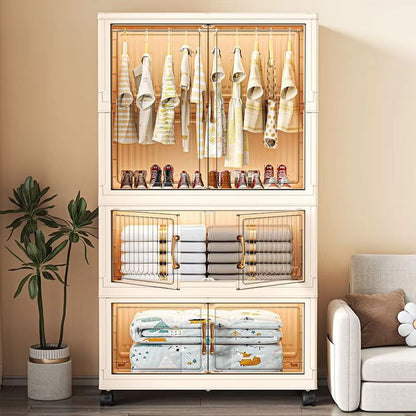 Large Capacity 80cm Folding Wardrobe Closet Organizer 2