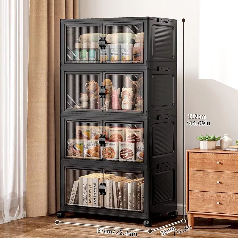 2240in Foldable Double Door Multi Layer Storage Box Organizer 9