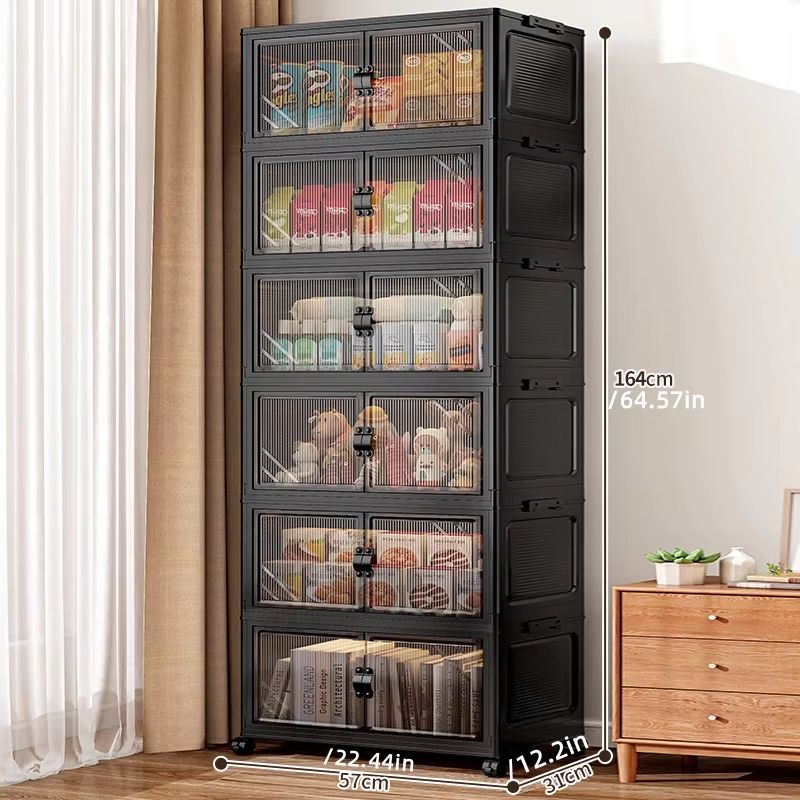2240in Foldable Double Door Multi Layer Storage Box Organizer 11