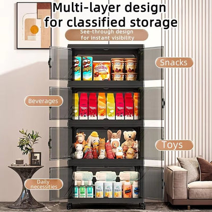 2240in Foldable Double Door Multi Layer Storage Box Organizer 2