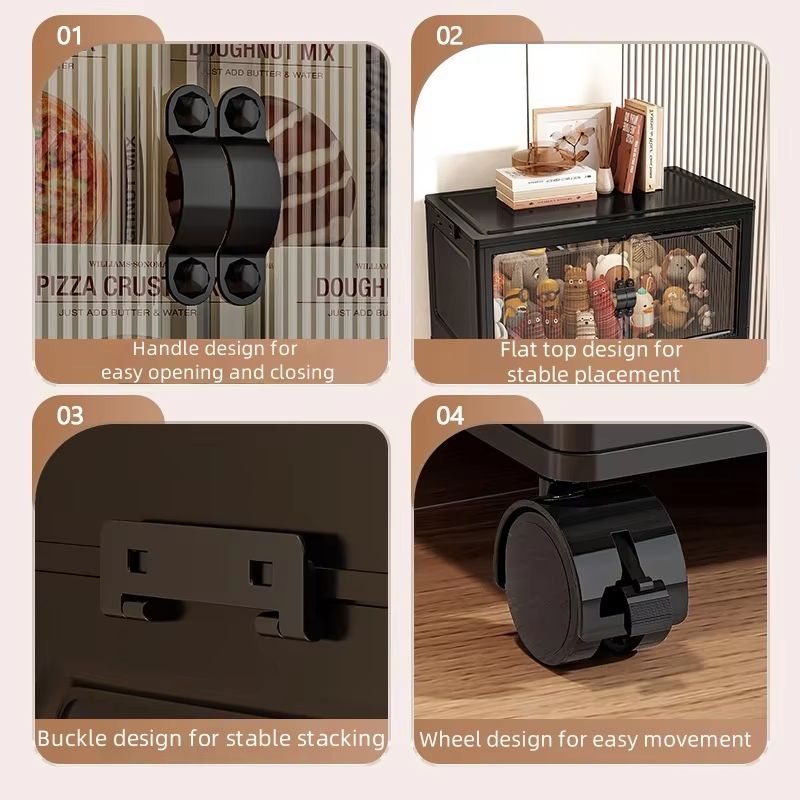 2240in Foldable Double Door Multi Layer Storage Box Organizer 5