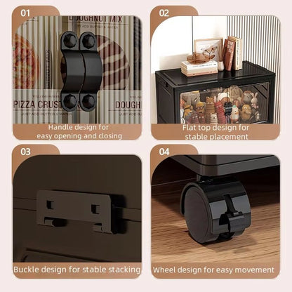2240in Foldable Double Door Multi Layer Storage Box Organizer 5