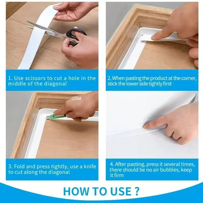 Waterproof PVC Bathroom  Kitchen Sealing Tape  SelfAdhesive Caulk Strip For Sinks  Showers 2