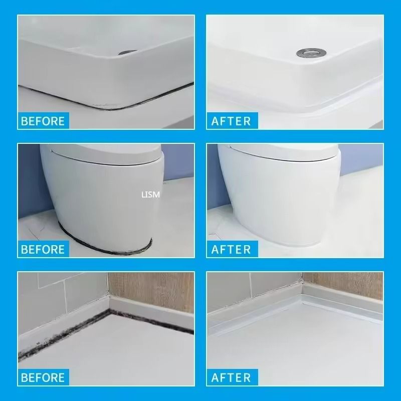 Waterproof PVC Bathroom  Kitchen Sealing Tape  SelfAdhesive Caulk Strip For Sinks  Showers 4