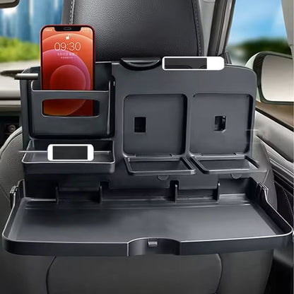 Portable Folding Car Dining Table Back Seat Food Tray Cup Holder  Storage Shelf For Cars SUVs  Fami 1
