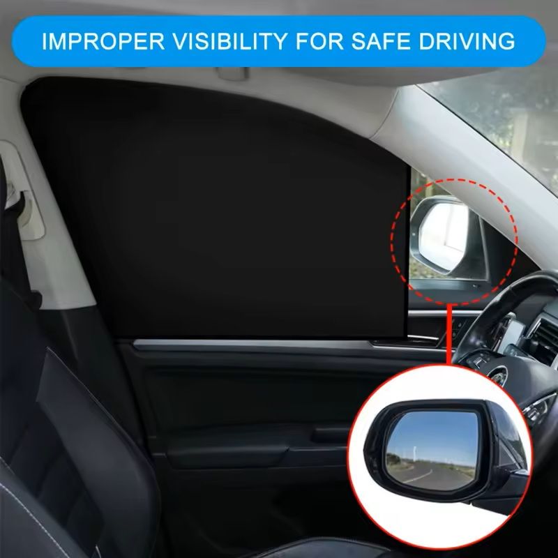 Magnetic Car Sunshade UVBlocking Window Curtain With DoubleSided Protection For Cars  SUVs 4