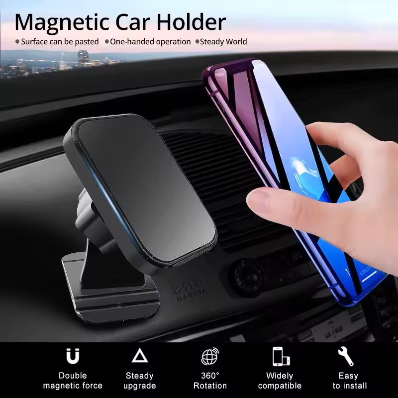 Magnetic Car Air Vent Phone Holder Strong Magnet Mount For IPhone Samsung  GPS Navigation 1