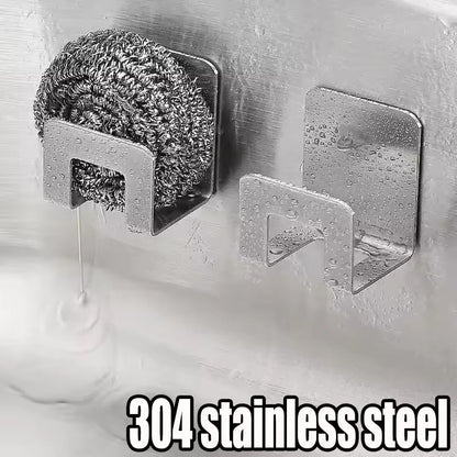 Stainless Steel Sponge Holder  SelfAdhesive Sink Drying Rack  Kitchen Organizer 4