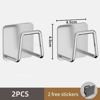 Stainless Steel Sponge Holder  SelfAdhesive Sink Drying Rack  Kitchen Organizer 9