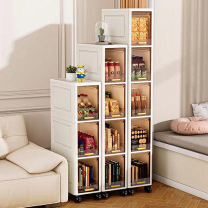 SlimFit 7.87in Narrow Rolling Storage Cabinet With Wheels