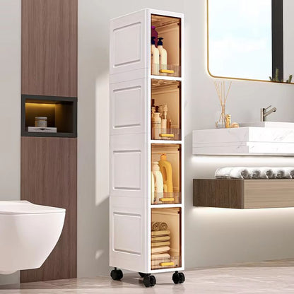 SlimFit 787in Narrow Rolling Storage Cabinet With Wheels 4