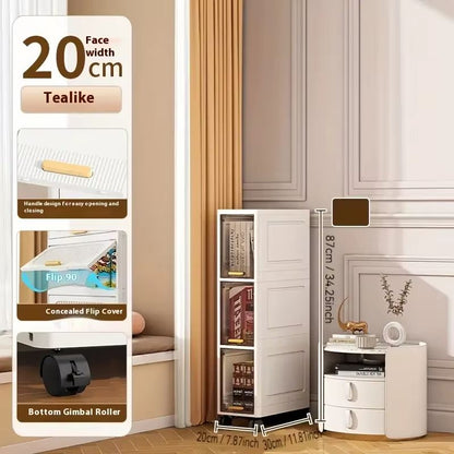 SlimFit 787in Narrow Rolling Storage Cabinet With Wheels 6