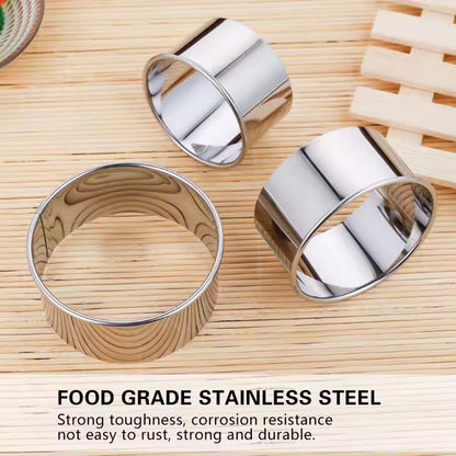 Premium 3Piece Stainless Steel Round Dough  Cookie Cutter Set 1