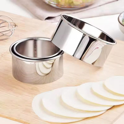 Premium 3Piece Stainless Steel Round Dough  Cookie Cutter Set 2