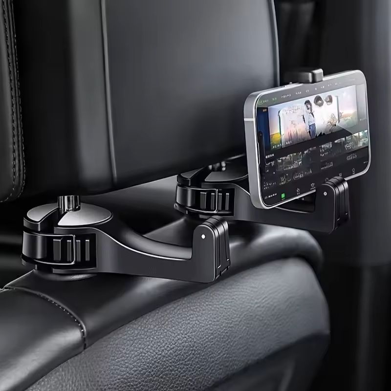 Multifunction Headrest Phone Holder  Hook Adjustable Rear Seat Car Mount For Phones GPS  Bags 8