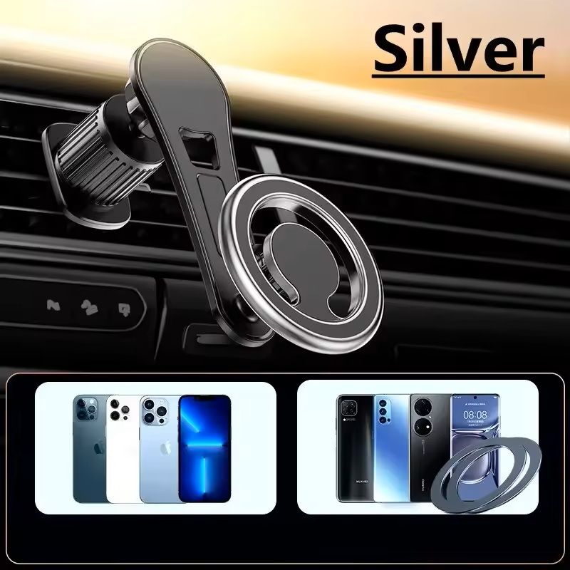 MagSafe-Compatible Magnetic Car Phone Holder Universal Dashboard & Vent Mount for iPhone & Samsung GPS Navigation