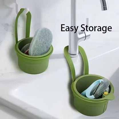 Smart PressType Sink Strainer  Draining Basket  MultiPurpose Kitchen  Bathroom Organizer 1