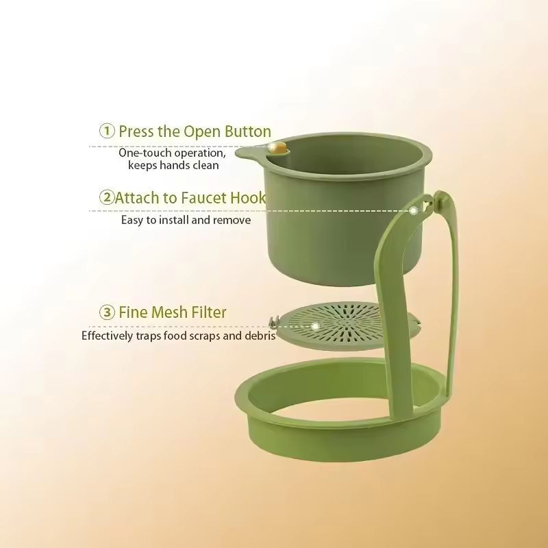 Smart PressType Sink Strainer  Draining Basket  MultiPurpose Kitchen  Bathroom Organizer 2