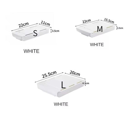 SelfAdhesive Hidden Desk Drawer  UnderTable Storage Box For Stationery  Accessories 11