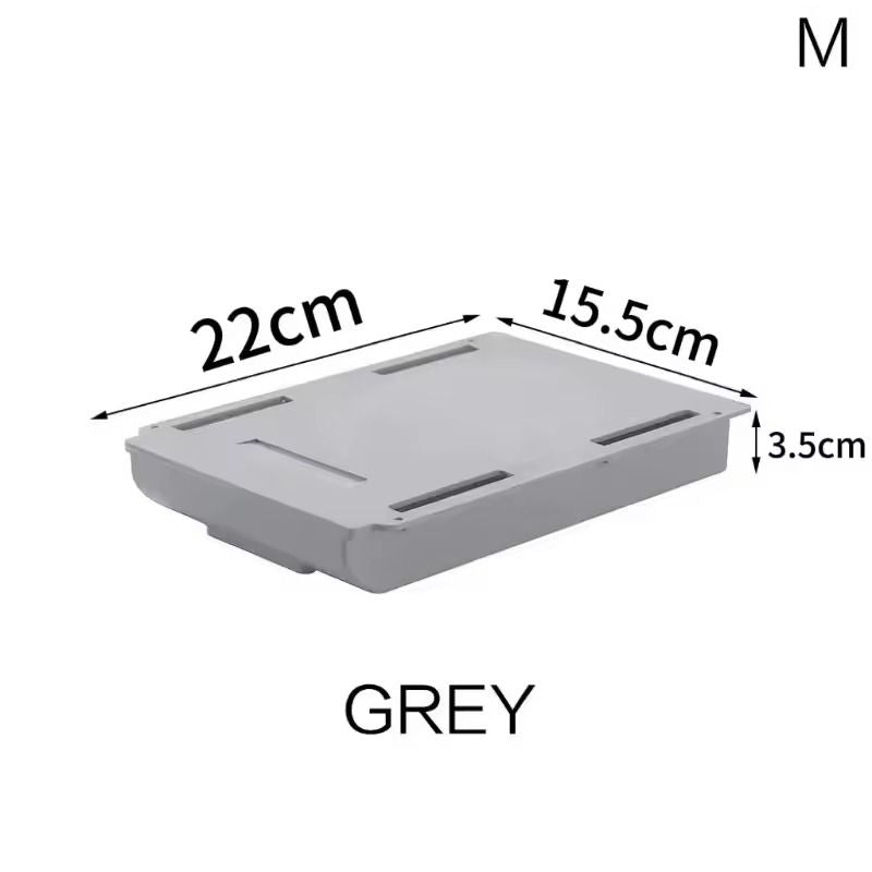 SelfAdhesive Hidden Desk Drawer  UnderTable Storage Box For Stationery  Accessories 9