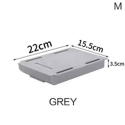 SelfAdhesive Hidden Desk Drawer  UnderTable Storage Box For Stationery  Accessories 9
