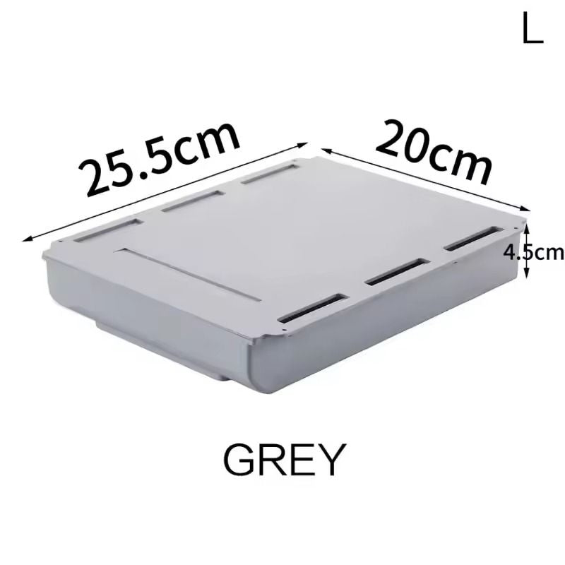 SelfAdhesive Hidden Desk Drawer  UnderTable Storage Box For Stationery  Accessories 10