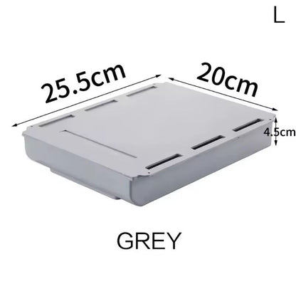 SelfAdhesive Hidden Desk Drawer  UnderTable Storage Box For Stationery  Accessories 10