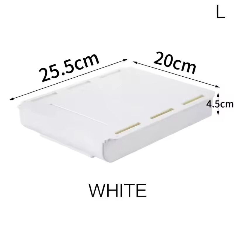 SelfAdhesive Hidden Desk Drawer  UnderTable Storage Box For Stationery  Accessories 7