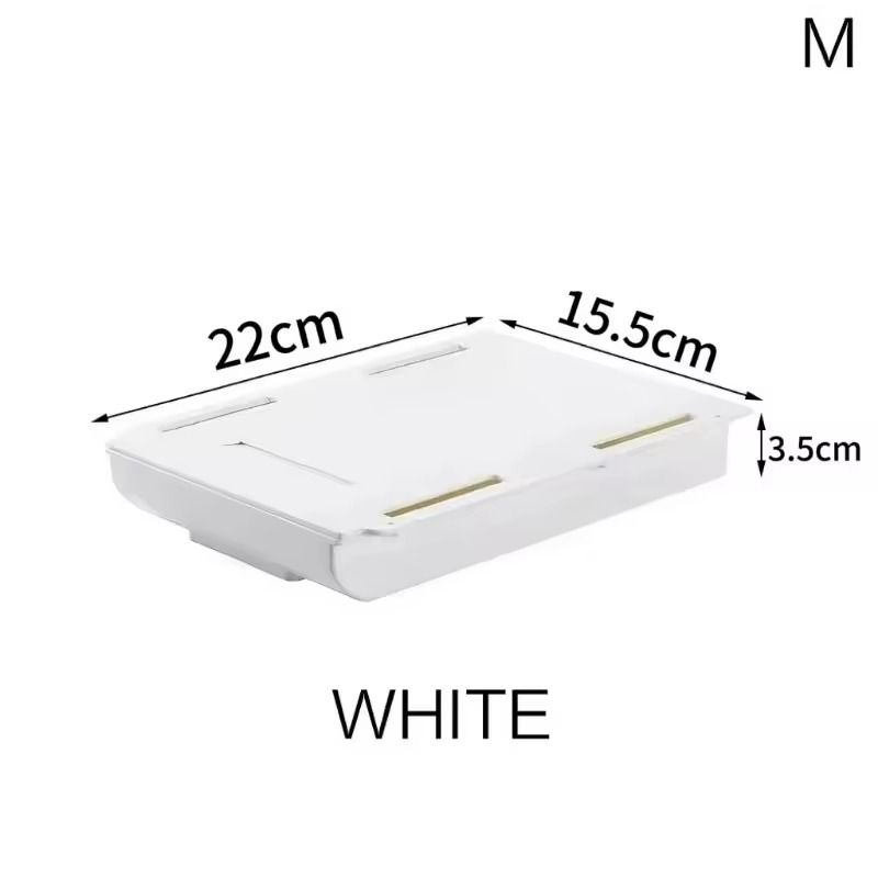 SelfAdhesive Hidden Desk Drawer  UnderTable Storage Box For Stationery  Accessories 6