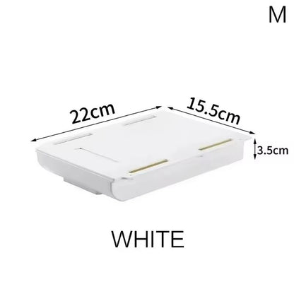 SelfAdhesive Hidden Desk Drawer  UnderTable Storage Box For Stationery  Accessories 6