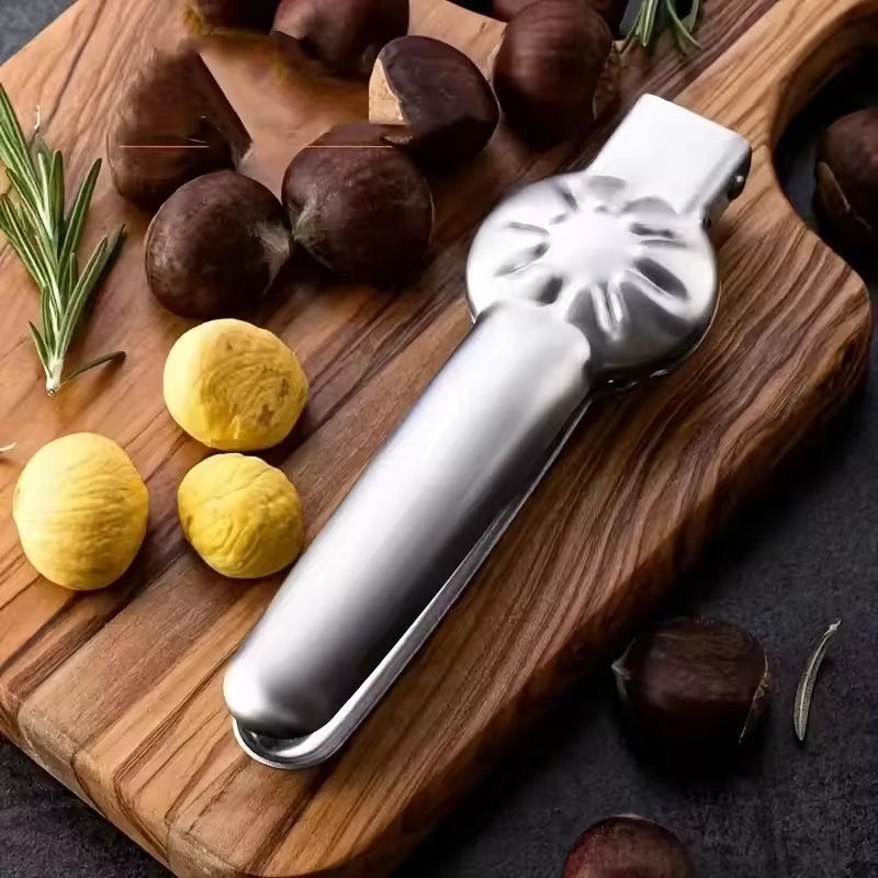 Premium Stainless Steel Chestnut  Nut Cracker  Easy Nut Sheller  Walnut Cracker Tool 2