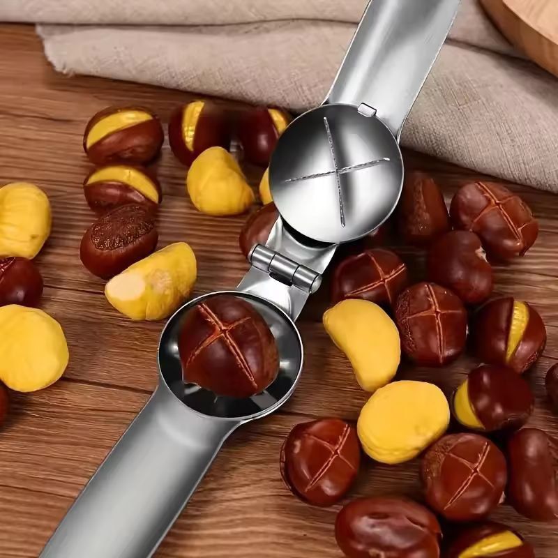 Premium Stainless Steel Chestnut  Nut Cracker  Easy Nut Sheller  Walnut Cracker Tool 3