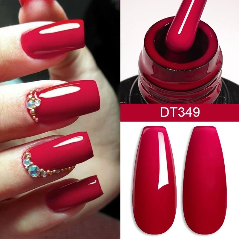 7ml Red Gel Nail Polish  Crystal Shine SemiPermanent UVLED SoakOff 11