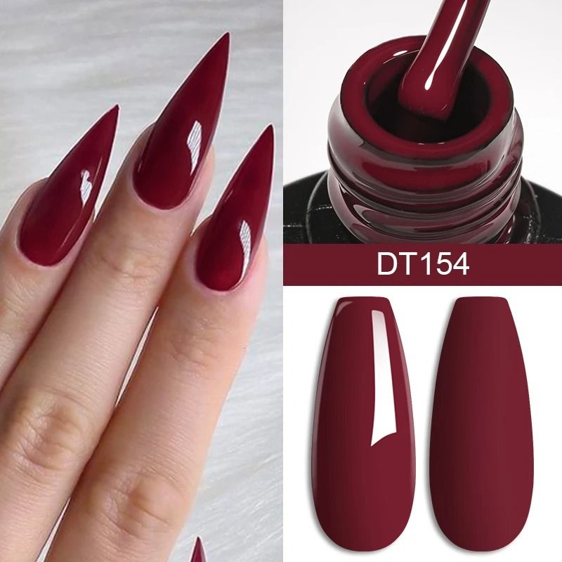 7ml Red Gel Nail Polish  Crystal Shine SemiPermanent UVLED SoakOff 12