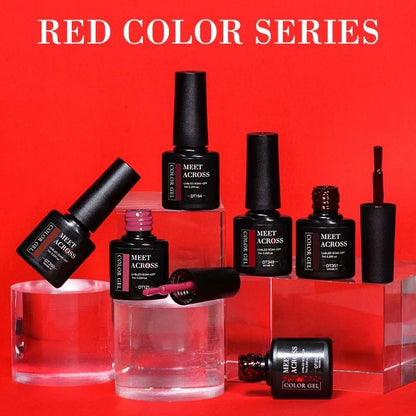 7ml Red Gel Nail Polish  Crystal Shine SemiPermanent UVLED SoakOff 5