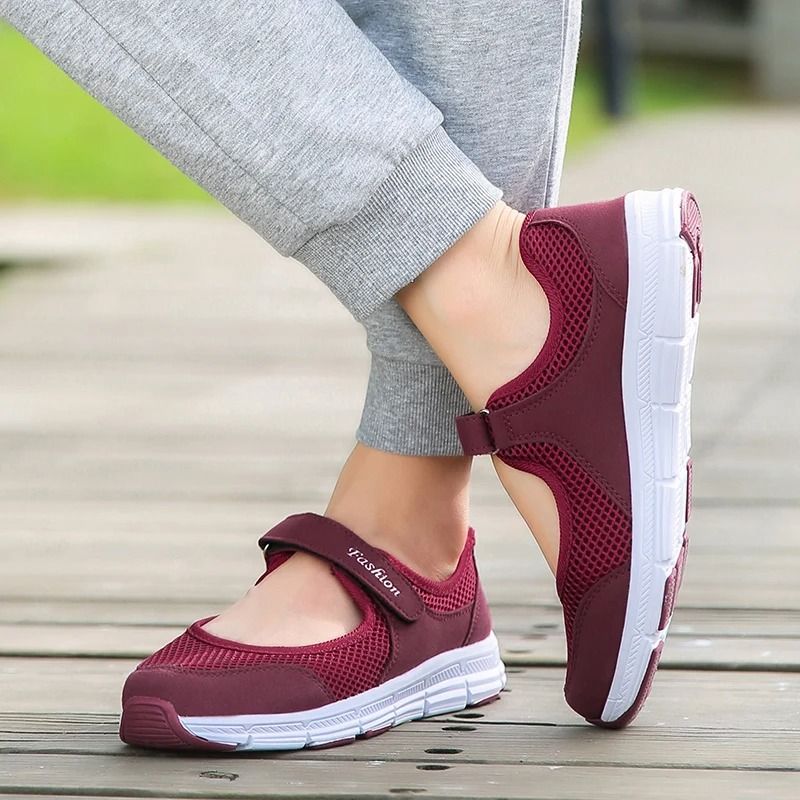 Womens Breathable Vulcanized Walking Shoes  Lightweight Mesh Slip Resistant All Day Comfort 3