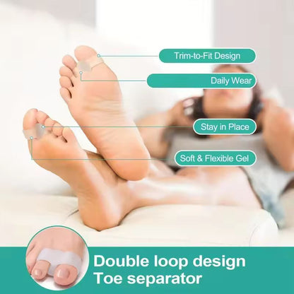 Premium Silicone Toe Spacers  6Pack Soft Durable  Reusable Toe Separators For Foot Comfort 2