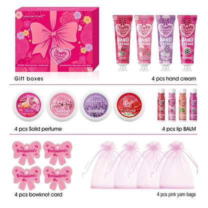20 Piece Gift Set With Lip Balm Hand Cream Perfume And Gift Bags 1