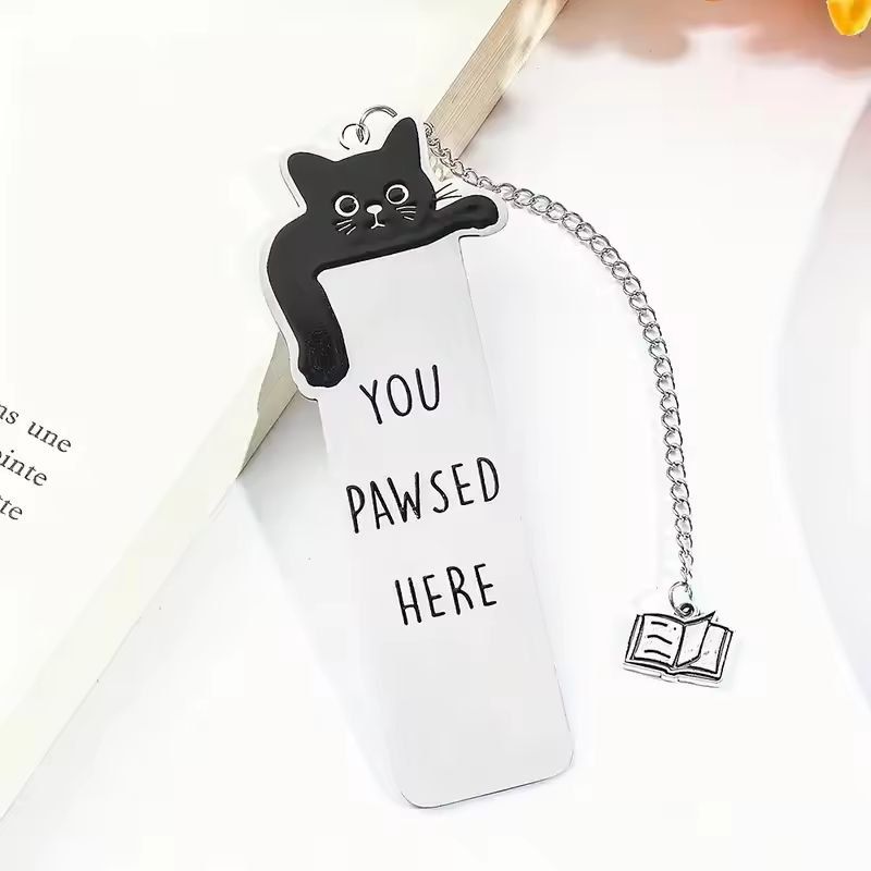Black Cat Please Stay Bookmark 5