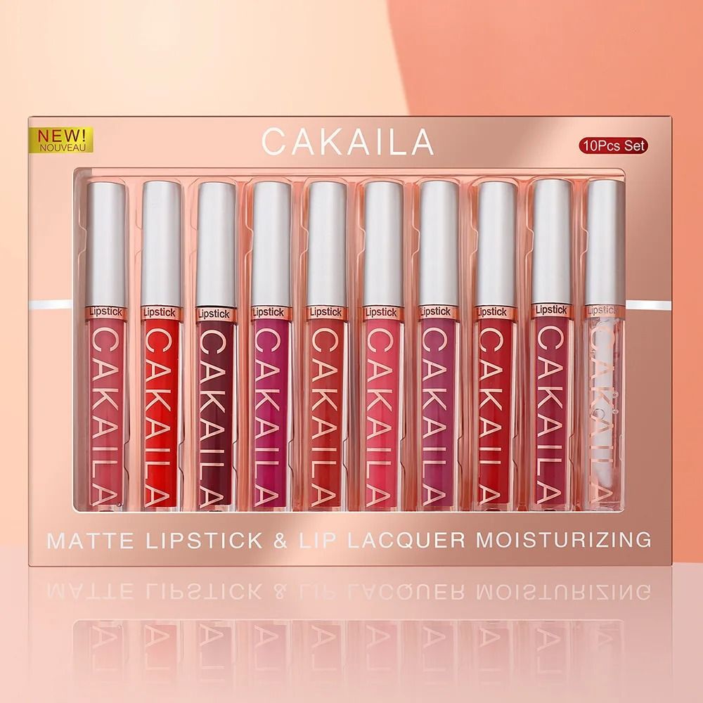 10 Piece Matte Velvet Nude Lip Gloss Set  Waterproof Non Stick Long Lasting Liquid Lipsticks 3