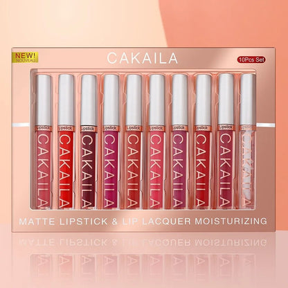 10 Piece Matte Velvet Nude Lip Gloss Set  Waterproof Non Stick Long Lasting Liquid Lipsticks 3