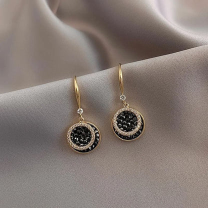 Black Zircon Square Stud Earrings  Shiny Geometric Statement Jewelry For Women 7